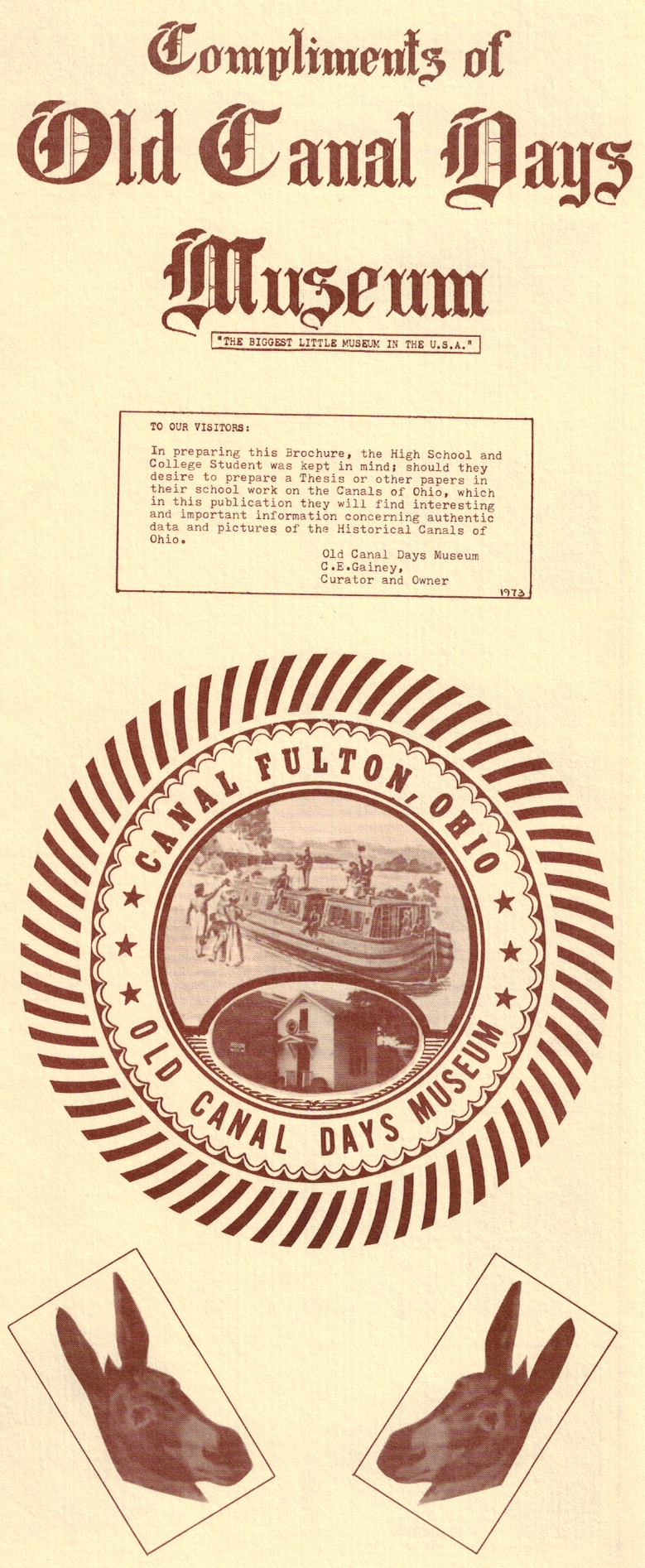Old Canal Days brochure